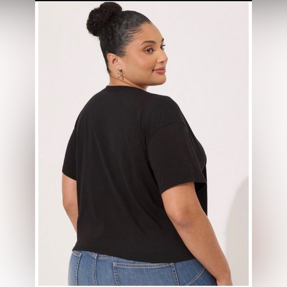Torrid Relaxed Signature Jersey Crew Neck Crop Tee - Picture 3 of 5